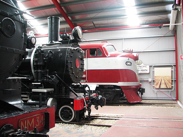 The Fluck Pavilion holds other items of rolling stock such as steam locomotives NM34 and BHP No. 4, as well as diesel locomotive GM2